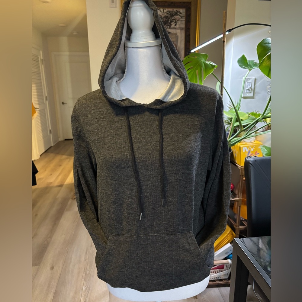 Cozy Charcoal Hoodie Super Long